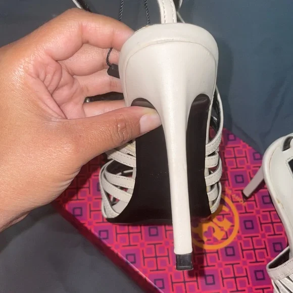 Zara Pink Black Bead and Crystal Strappy High Heel Sandals - Picture 14 of 17